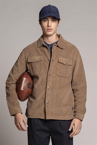 OVERSHIRT L/S CORDUROY 500 STRIPES F/D MUD