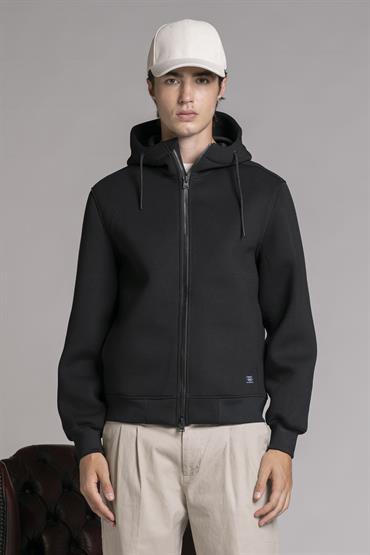HOODIE JACKET SCUBA BLACK