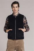 GILET REVERSE CORDUROY 500 STRIPES NAVY