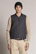 GILET REVERSE MIX WOOL DK.GREY