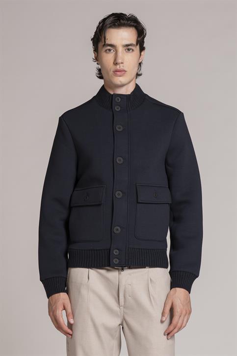 BOMBER JACKET BTN SCUBA NAVY
