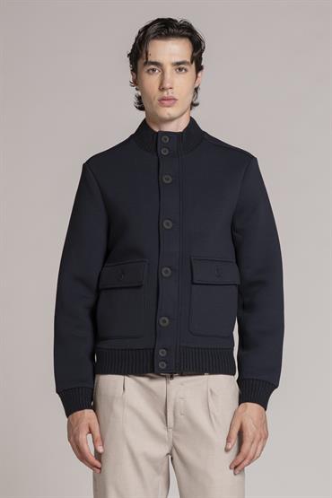 BOMBER JACKET BTN SCUBA NAVY