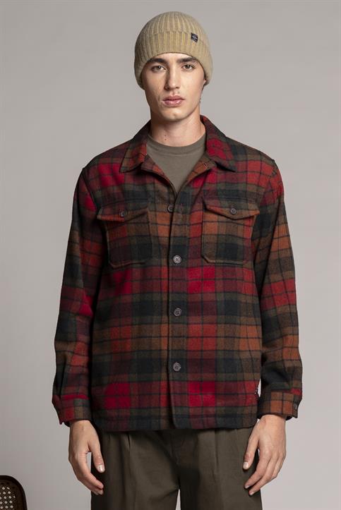 OVERSHIRT L/S FLANNEL SOFT RED CHECK