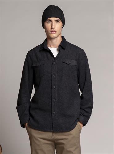OVERSHIRT L/S FLANNEL Y/D NAVY