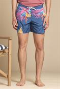SWIMMING TRUNKS POLYESTER ALLOVER BLUE
