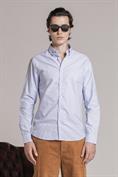 BUTTON DOWN REGULAR L/S OXFORD Y/D SKY