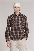 WESTERN SHIRT REGULAR L/S FLANNEL SOFT BROWN