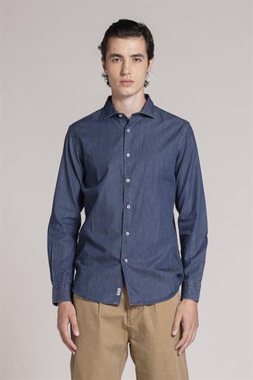 FRENCH COLLAR REGULAR L/S DENIM BLUE