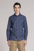 FRENCH COLLAR REGULAR L/S DENIM BLUE