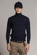 TURTLENECK MIXED WOOL DK.NAVY