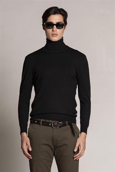 TURTLENECK MIXED WOOL BLACK