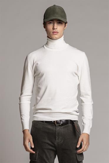 TURTLENECK MIXED WOOL OFF WHITE