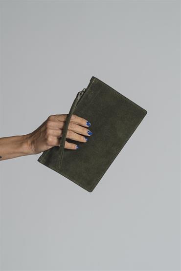 POCHETTE BAG SUEDE GREEN