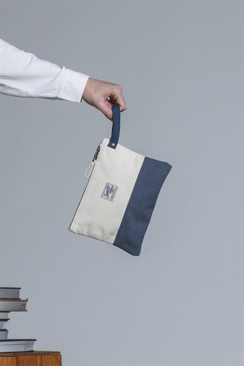 CLUTCH BAG CANVAS OFF WHITE