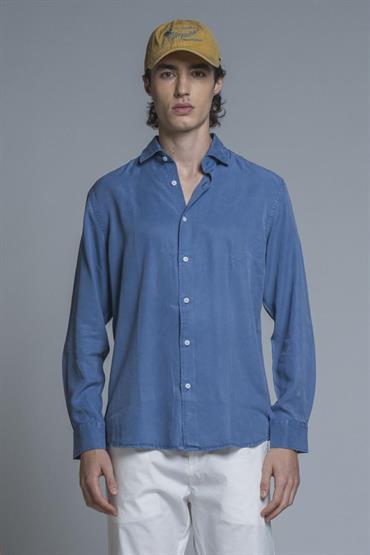 FRENCH COLLAR L/S REG. LYOCELL G/D DENIM