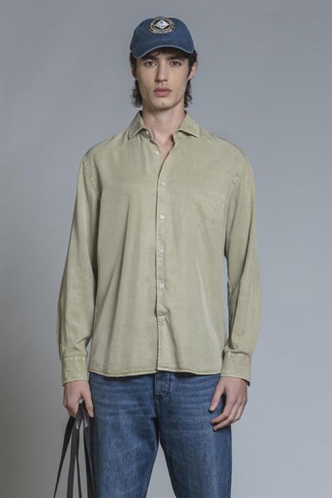 FRENCH COLLAR L/S REG. LYOCELL G/D SALVIA