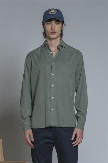 FRENCH COLLAR L/S REG. LYOCELL G/D LT.GREEN