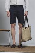 CHINO SHORT COMF.POPELINE CANVAS F/D NAVY