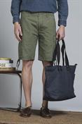 CARGO SHORT COMF.COTTON SLUB F/D MIL.GREEN