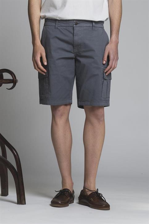 CARGO SHORT COMF.TWILL STRETCH G/D MID.GREY