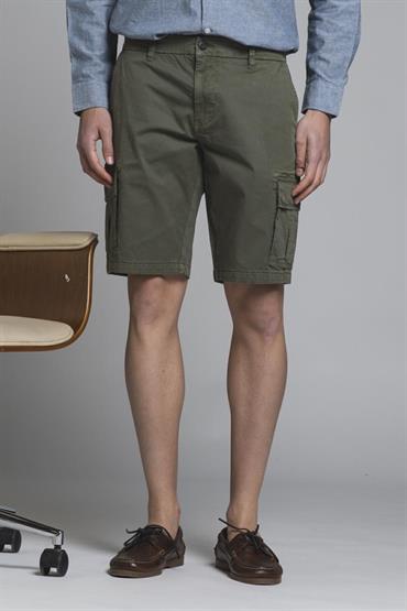 CARGO SHORT COMF.TWILL STRETCH G/D MIL.GREEN