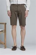 CHINO SHORT COMF.PENCES POPELINE STRETCH G/D CHOCOLATE