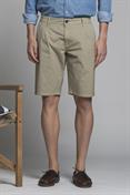 CHINO SHORT COMF.PENCES POPELINE STRETCH G/D TAUPE