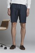 CHINO SHORT COMF.CHAMBRAY G/W DK.BLUE