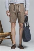 CHINO SHORT COMF.MIXED LINEN G/D MUD