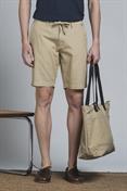 CHINO SHORT COMF.MIXED LINEN G/D DESERT