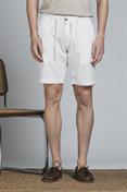 CHINO SHORT COMF.MIXED LINEN Y/D WHITE STRIPE