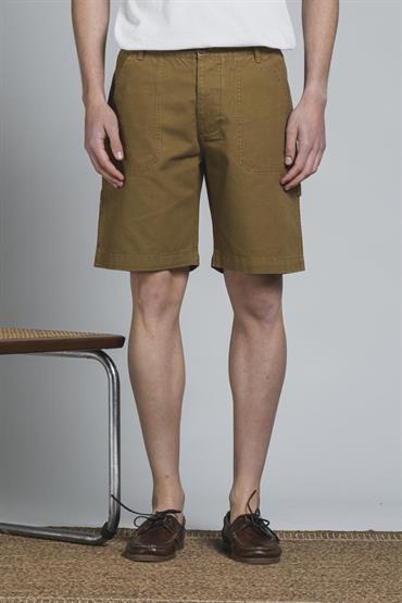 CHINO SHORT WORK COMF.CANVAS F/D COOKIE