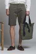 CHINO SHORT COMF.TWILL STRETCH G/D MIL.GREEN
