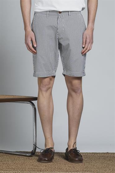 CHINO SHORT COMF.SEERSUCKER Y/D NAVY STRIPE