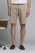 CHINO SHORT COMF.TWILL STRETCH G/D EMBROIDERY BEIGE