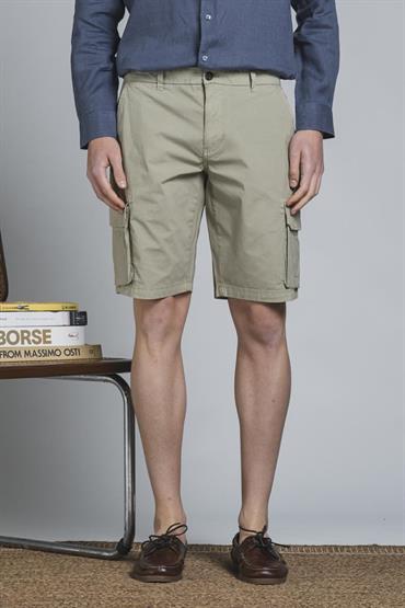 CARGO SHORT COMF.POPELINE STRETCH G/D TAUPE
