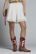 SHORT PANTS MIXED VISCOSE G/D MILK