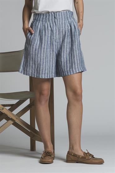 SHORT CHINO PANTS PENCES MIX.LIN.STRIPE Y/D BLUE STRIPE
