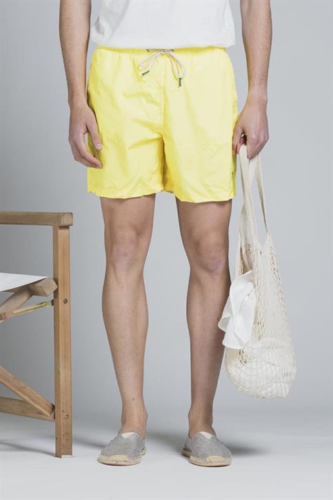 SWIMMING TRUNKS POLYESTER YELLOW FLUO