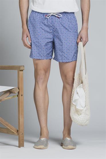 SWIMMING TRUNKS POLYESTER ALLOVER PRN BLUE