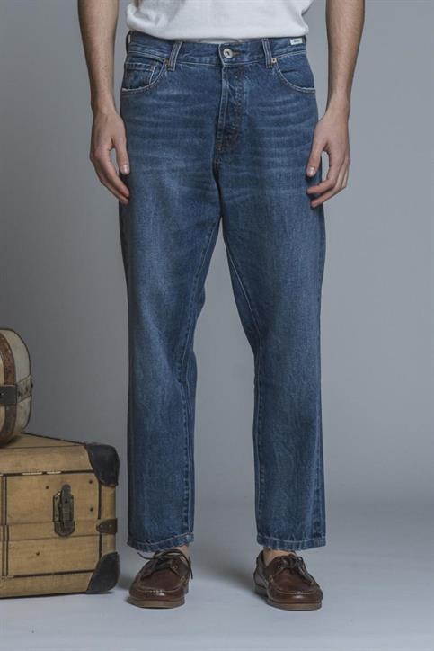 CHINO LONG REG. 5 PKT DENIM MID.BLUE