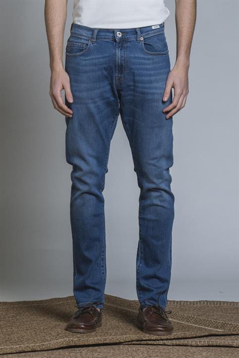 CHINO LONG SLIM 5 PKT DENIM MID.BLUE