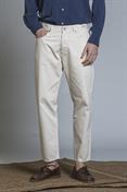 CHINO LONG JAPAN CROP 5 PKT BULL DENIM OFF WHITE