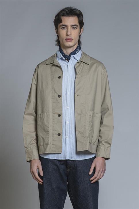 OVERSHIRT JKT POPELINE CANVAS F/D DESERT