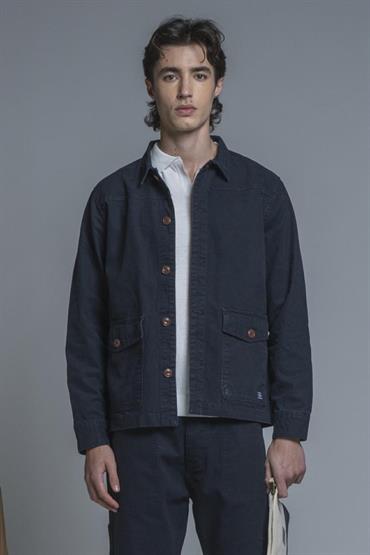WORK JKT CANVAS F/D NAVY