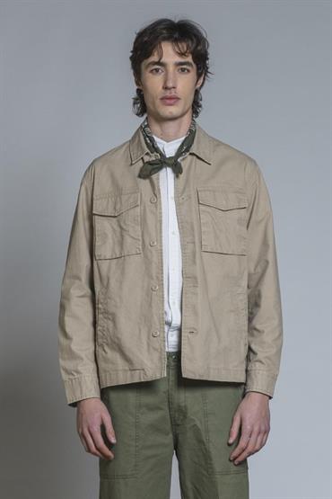 OVERSHIRT JKT COTTON SLUB STONE WASH DESERT