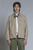 OVERSHIRT JKT COTTON SLUB STONE WASH DESERT