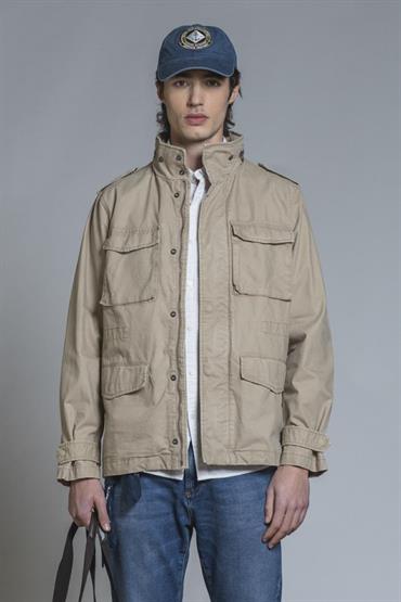 FIELD JKT COTTON SLUB STONE WASH DESERT