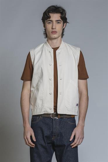 GILET BULL DENIM SOFT WASH OFF WHITE