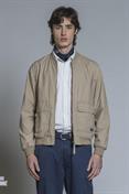 BOMBER JKT COTTON SLUB STONE WASH DESERT